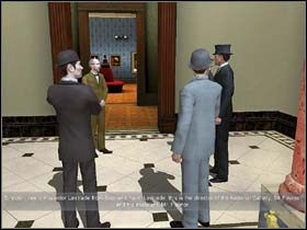 Ledwie Sherlock zdąży nacisnąć klamkę drzwi prowadzących do biura, a przed nimi zjawia się dyrektor kontynuujący rozmowę ze wzburzonym artystą - 14 lipca 1895, Londyn cz.2 - Sherlock Holmes kontra Arsene Lupin - poradnik do gry