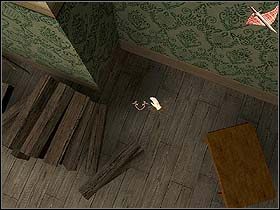 Pod drzwiami jego pokoju przyozdabia się w akcesoria gangu Luigiego (połącz nóż i szalik w ekwipunku i uaktywnij je) - 17 lipca 1895 cz.2 - Sherlock Holmes kontra Arsene Lupin - poradnik do gry