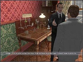 Na początek do umiejscowionego w lewym dolnym rogu patyczka Holmes dołącza długi poziomy (1) z potrójnym metalowym łączem po prawej skierowanym w strony: lewa-góra-prawa - 17 lipca 1895 cz.2 - Sherlock Holmes kontra Arsene Lupin - poradnik do gry