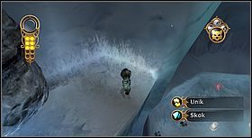 By wydostać się z jaskini, musisz kamieniami strącić największy sopel, wiszący pośrodku sali - [Solucja] Północ cz.4 | Złoty kompas - Złoty kompas - poradnik do gry