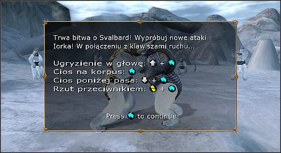 Jeśli będziesz wyprowadzać cios za ciosem, walka nie powinna stanowić większego problemu - [Solucja] Svalbard - dziedziniec cz.2 | Złoty kompas - Złoty kompas - poradnik do gry