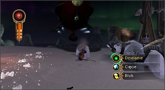 Po odparciu ataku trzeba będzie po raz kolejny wystrzelić z miotacza, w taki sam sposób jak poprzednio - [Solucja] Atak ze sterowca cz.2 | Złoty kompas - Złoty kompas - poradnik do gry