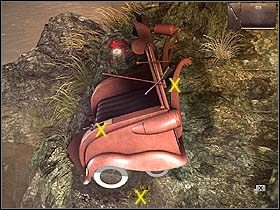 Teraz Jack schodzi odrobinę niżej i przystępuje do oględzin wózka - Dzień pierwszy (piątek, 9 czerwca) cz.2 | Sinking Island - Sinking Island - poradnik do gry