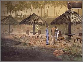 Po chwili mężczyzna schodzi na plażę i zagaduje Lorenzo - Dzień pierwszy (piątek, 9 czerwca) cz.2 | Sinking Island - Sinking Island - poradnik do gry