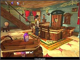 W tej sytuacji skieruj się prowadzącą do góry drogą, przy której (po lewej) stoi jedyny w tej okolicy hotel - Rozdział IV - Zapłata i rejs powrotny? (cz.1) | Jack Keane - Jack Keane - poradnik do gry