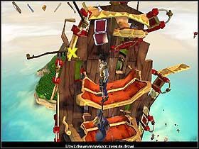 Stamtąd przejdź w górę, by wreszcie spróbować wdrapać się na ramię drewnianej małpy - Rozdział XIII - Ostatnia reduta - Jack Keane - poradnik do gry