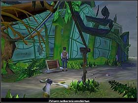 Tym razem dojdziesz do spalonego domku, przed którym zwróć uwagę na fragment starego znaku z literą K - Rozdział VI - Przeszłość Jacka (cz.2) - Jack Keane - poradnik do gry