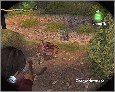 W pierwszej kolejności zajmij się złapaniem latającej tu wróżki - Leatherwing Sprite (screen) - [3. The Goblin Army] Quest 2 (cz.3) | Kroniki Spiderwick - Kroniki Spiderwick - poradnik do gry