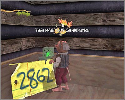 Wróć się aż do miejsca, w którym na ziemi wymalowany jest obrazek sejfu (screen) - [5. The Griffin] Quest 1 (cz.3) | Kroniki Spiderwick - Kroniki Spiderwick - poradnik do gry