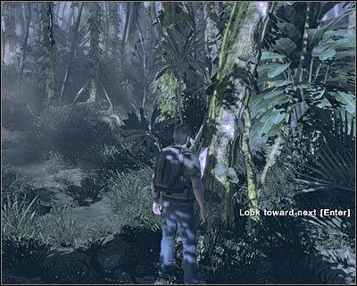 W dalszej części przeprawy (dokładnie w momencie zbliżania się do czwartego znaku) zostaniesz zaatakowany przez bliżej niezidentyfikowanych wrogów - 1x03 - Via Domus cz.3 | Lost Zagubieni - Lost: Zagubieni - poradnik do gry