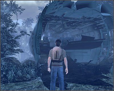 Badając wnętrze samolotu powinieneś dotrzeć do zamkniętej skrytki, wewnątrz której znajduje się aparat - 1x02 - A New Day cz.5 | Lost Zagubieni - Lost: Zagubieni - poradnik do gry