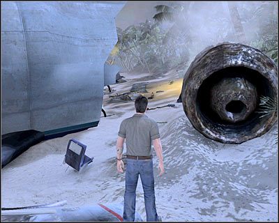 Zanim jeszcze skierujesz się w stronę swojego plecaka, możesz dokładniej zbadać okolicę - 1x01 - Force Majeure cz.4 | Lost Zagubieni - Lost: Zagubieni - poradnik do gry