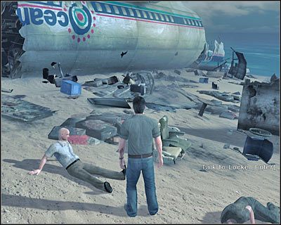 Nie próbuj zbytnio oddalać się od tego miejsca ani przesuwać w stronę pracującego silnika - 1x01 - Force Majeure cz.3 | Lost Zagubieni - Lost: Zagubieni - poradnik do gry