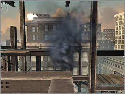 Po dłuższej wędrówce powinieneś dotrzeć do ukazanej na screenie sekcji konstrukcji - Poziom pierwszy (cz.1) | Akt 1 - Nowy Jork | Turning Point: Fall of Liberty - Turning Point: Fall of Liberty - poradnik do gry