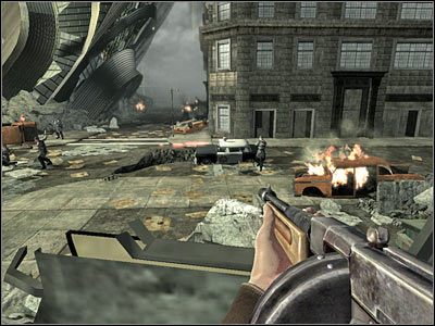 Prędzej czy później stojący obok Ciebie sojusznicy zostaną zabici - Poziom drugi (cz.1) | Akt 1 - Nowy Jork | Turning Point: Fall of Liberty - Turning Point: Fall of Liberty - poradnik do gry