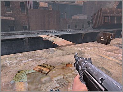 Na wrogów wpadniesz dopiero w momencie wejścia do nowej hali - Poziom trzeci (cz.2) | Akt 1 - Nowy Jork | Turning Point: Fall of Liberty - Turning Point: Fall of Liberty - poradnik do gry