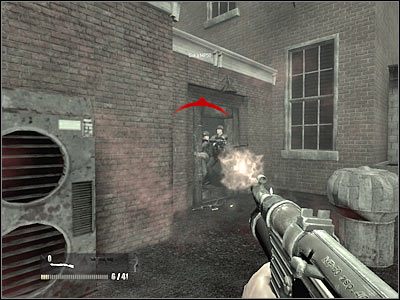 W pierwszej kolejności musisz wspiąć się na ukazaną na screenie wyższą półkę - Poziom pierwszy (cz.2) | Akt 2 - Waszyngton | Turning Point: Fall of Liberty - Turning Point: Fall of Liberty - poradnik do gry