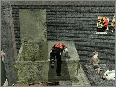 Gdy tylko znajdziesz się na ziemi, schowaj się za ciężarówką lub skrzyniami - Poziom pierwszy (cz.5) | Akt 2 - Waszyngton | Turning Point: Fall of Liberty - Turning Point: Fall of Liberty - poradnik do gry