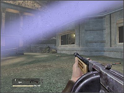 Będziesz musiał skierować się w stronę ścieżki zlokalizowanej na lewo od bunkra - Poziom trzeci (cz.1) | Akt 2 - Waszyngton | Turning Point: Fall of Liberty - Turning Point: Fall of Liberty - poradnik do gry