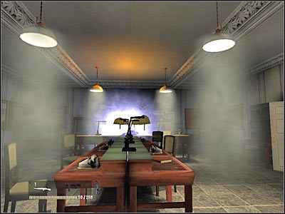 Po dotarciu do korytarza ze zniszczonym przejściem nie idź do ogrodu, tylko skręć w lewo - Poziom trzeci (cz.6) | Akt 2 - Waszyngton | Turning Point: Fall of Liberty - Turning Point: Fall of Liberty - poradnik do gry