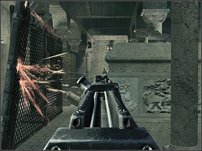 Możesz już skierować się do drzwi zlokalizowanych za plecami zabitego przed chwilą żołnierza - Poziom pierwszy (cz.3) | Akt 3 - Londyn | Turning Point: Fall of Liberty - Turning Point: Fall of Liberty - poradnik do gry