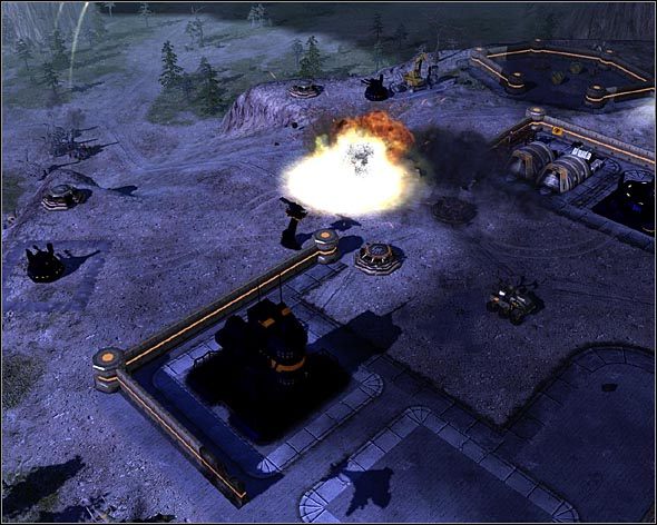 Zaobserwuj jak poruszają się Pitbulle i zbombarduj artylerią ich trasę przejazdu. - Akt 2 - Wszystko, co się świeci - Command & Conquer 3: Gniew Kanea - poradnik do gry