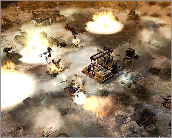 Bombowce Vertigo bombardują bazę GDI. - Akt 2 - Zdrada Kilian Qatar - Command & Conquer 3: Gniew Kanea - poradnik do gry