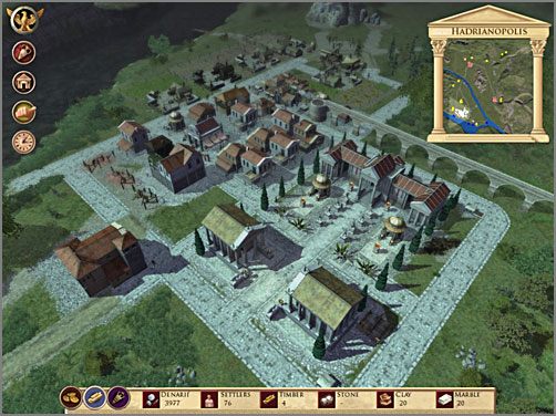 Moja przykładowa osada rozrosła się i zmodernizowała do poziomu widocznego na powyższym obrazku - Etap III | Budujemy miasto w Imperium Romanum - Imperium Romanum - poradnik do gry