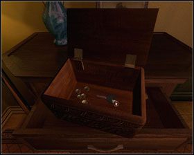 Drzwi po lewej to łazienka (zajrzyj do niej), a na wprost - drzwi wejściowe do mieszkania - 5 Listopad 2011 r. (cz.1) | Solucja Darkness Within In Pursuit of Loath Nolder - Darkness Within: In Pursuit of Loath Nolder - poradnik do gry