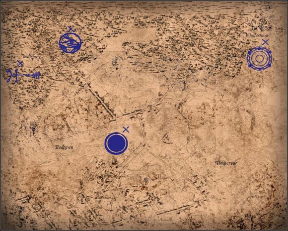 Kliknij na poszczególne punkty na naznaczonej mapie Wolfsprey, Wholestone i Redtown - 13 Listopad 2011 r. (cz.2) | Solucja Darkness Within In Pursuit of Loath Nolder - Darkness Within: In Pursuit of Loath Nolder - poradnik do gry