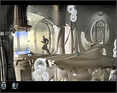 Gdy znajdziesz się w nowym miejscu, podbiegną do Ciebie żołnierze - Poradnik do gry - Rozdział 1 - Apartamenty (cz.1) - Perry Rhodan: Dziedzictwo Przeszłości - poradnik do gry