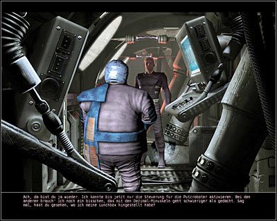 Chwilowo zignoruj lewą kolumnę poleceń, gdyż żadnej z tych akcji nie będziesz mógł uaktywnić - Rozdział 1 - Apartamenty (cz.4) | Perry Rhodan Dziedzictwo Przeszłości - Perry Rhodan: Dziedzictwo Przeszłości - poradnik do gry