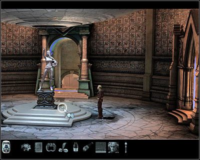 Teraz wybierz z inwentarza pozyskany niedawno miecz - Rozdział 3 - Muzeum (cz.2) | Perry Rhodan Dziedzictwo Przeszłości - Perry Rhodan: Dziedzictwo Przeszłości - poradnik do gry