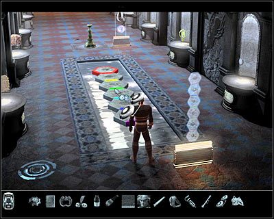 Wróć do poprzedniego pomieszczenia, a następnie skieruj się do przejścia znajdującego za statuą - Rozdział 3 - Muzeum (cz.3) | Perry Rhodan Dziedzictwo Przeszłości - Perry Rhodan: Dziedzictwo Przeszłości - poradnik do gry