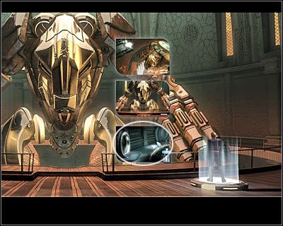 Po dotarciu na miejsce skieruj się troszeczkę w lewo i wybierz moduł zdalnego sterowania - Rozdział 3 - Muzeum (cz.3) | Perry Rhodan Dziedzictwo Przeszłości - Perry Rhodan: Dziedzictwo Przeszłości - poradnik do gry