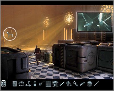 Przejdź po drugim mostku, kierując się do widocznych w oddali drzwi - Rozdział 3 - Muzeum (cz.9) | Perry Rhodan Dziedzictwo Przeszłości - Perry Rhodan: Dziedzictwo Przeszłości - poradnik do gry