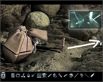 Twoją uwagę powinna zwrócić znajdująca się po prawej stronie platforma, która tak naprawdę jest windą - Rozdział 4 - Gom Callaedus - Górna strefa (cz.1) | Perry Rhodan - Perry Rhodan: Dziedzictwo Przeszłości - poradnik do gry