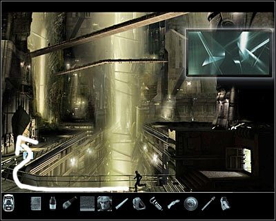 Po znalezieniu się na dalszej części kładki skieruj się do nowego przejścia, zlokalizowanego w prawym dolnym rogu ekranu - Rozdział 4 - Gom Callaedus - Górna strefa (cz.2) | Perry Rhodan - Perry Rhodan: Dziedzictwo Przeszłości - poradnik do gry