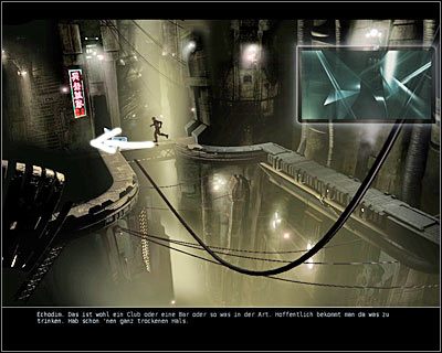 Po znalezieniu się wewnątrz baru od razu skieruj się do środkowej części tego obiektu - Rozdział 4 - Gom Callaedus - Górna strefa (cz.2) | Perry Rhodan - Perry Rhodan: Dziedzictwo Przeszłości - poradnik do gry