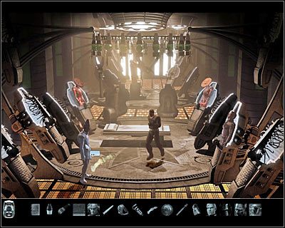 Po znalezieniu się w barze od razu skieruj się do ochroniarza na piętrze - Rozdział 4 - Gom Callaedus - Górna strefa (cz.4) | Perry Rhodan - Perry Rhodan: Dziedzictwo Przeszłości - poradnik do gry