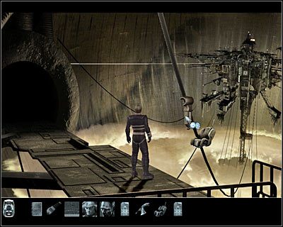 W miejscu, w którym wylądowałeś, chwilowo nic nie zdziałasz, tak więc skorzystaj od razu z prawego przejścia - Rozdział 5 - Gom Callaedus - Dolna strefa (cz.4) | Perry Rhodan - Perry Rhodan: Dziedzictwo Przeszłości - poradnik do gry