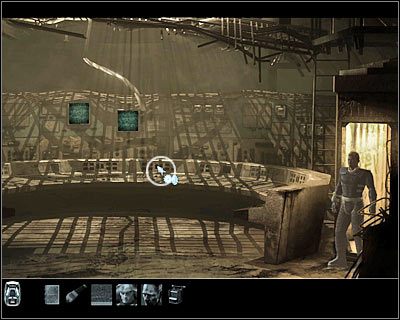 Wyjdź z pomieszczenia kontrolnego i zbliż się do znajdującej się tam kuli - Rozdział 5 - Gom Callaedus - Dolna strefa (cz.5) | Perry Rhodan - Perry Rhodan: Dziedzictwo Przeszłości - poradnik do gry