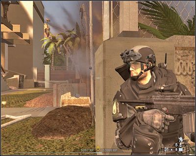 Po chwili śmigłowiec automatycznie zakończy ostrzał - Ostateczna rozgrywka (cz.2) | Akt 7 - Posiadłość | Rainbow Six Vegas 2 - Tom Clancys Rainbow Six Vegas 2 - poradnik do gry