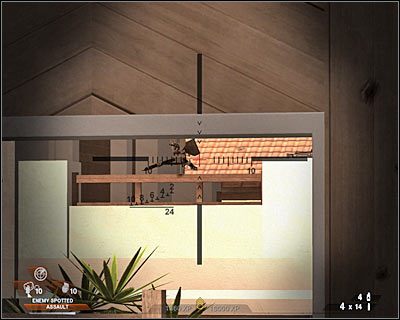 Uważaj, gdyż mogą się tu też zjawić inni przeciwnicy - Teren wokół posiadłości (cz.2) | Akt 7 - Posiadłość | Rainbow Six Vegas 2 - Tom Clancys Rainbow Six Vegas 2 - poradnik do gry