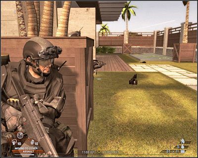 Proponuję teraz podejść do przodu w pojedynkę - Teren wokół posiadłości (cz.1) | Akt 7 - Posiadłość | Rainbow Six Vegas 2 - Tom Clancys Rainbow Six Vegas 2 - poradnik do gry