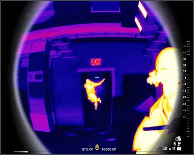 Jeśli chcesz, możesz teraz zająć się likwidacją dwu ostrzeliwujących Cię stanowisk maszynowych - Rafineria (cz.1) | Akt 6 - Pustynia w Newadzie | Rainbow Six Vegas 2 - Tom Clancys Rainbow Six Vegas 2 - poradnik do gry