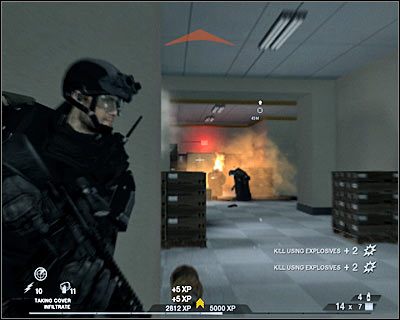 Za rogiem wpadniesz na nowych wrogów - Ewakuacja (cz.1) | Akt 5 - Teatr | Rainbow Six Vegas 2 - Tom Clancys Rainbow Six Vegas 2 - poradnik do gry