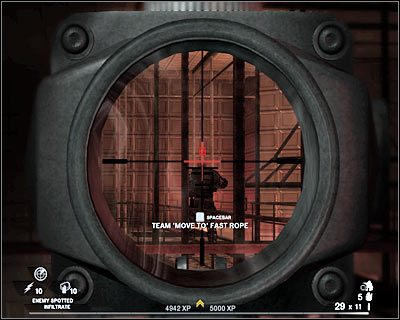 Teraz przemieść się w lewo, do lepszego miejsca do prowadzenia skutecznego ostrzału - Główna scena (cz.2) | Akt 5 - Teatr | Rainbow Six Vegas 2 - Tom Clancys Rainbow Six Vegas 2 - poradnik do gry