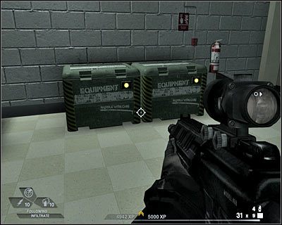 W celu zapewnienia pełnej skuteczności podejmowanych działań radzę działać w pojedynkę i zgodnie z moimi wytycznymi - Główna scena (cz.2) | Akt 5 - Teatr | Rainbow Six Vegas 2 - Tom Clancys Rainbow Six Vegas 2 - poradnik do gry