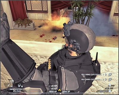 Po wyczerpaniu wszystkich zapasów wychyl się, by pozbyć się wszystkich pozostałych wrogów - Kasyno (cz.2) | Akt 5 - Teatr | Rainbow Six Vegas 2 - Tom Clancys Rainbow Six Vegas 2 - poradnik do gry